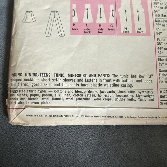 Vintage 1969 Sewing Pattern - Picture 3 of 7